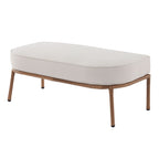 Willow Sage All-Weather Wicker Outdoor Loveseat and Ottoman Set, Beige