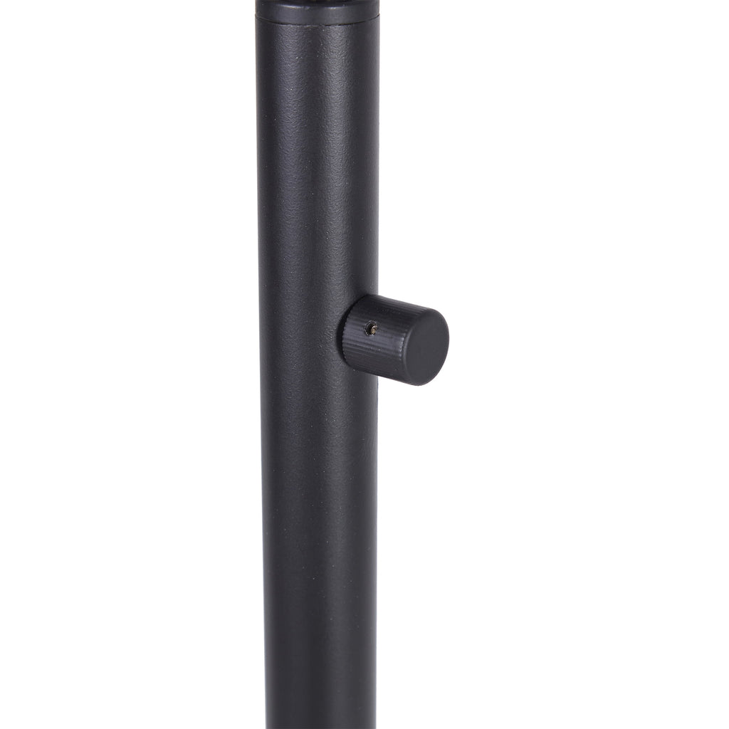  60� Boho Black Angled Floor Lamp with Natural Shade