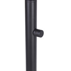  60� Boho Black Angled Floor Lamp with Natural Shade