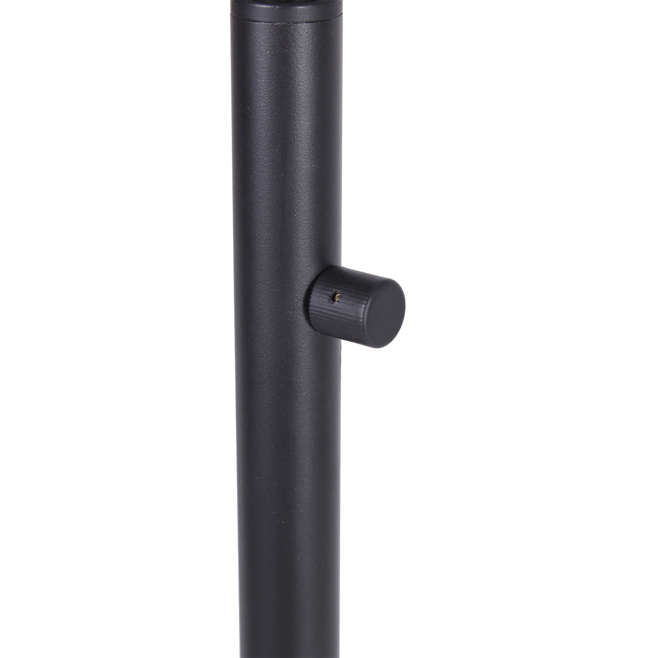  60� Boho Black Angled Floor Lamp with Natural Shade