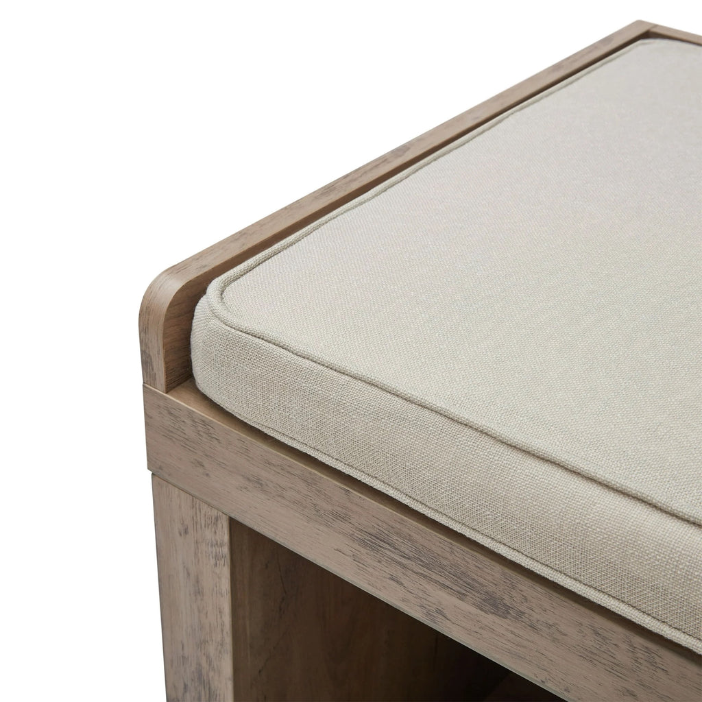  3-Cube Storage Bench, Rustic Gray
