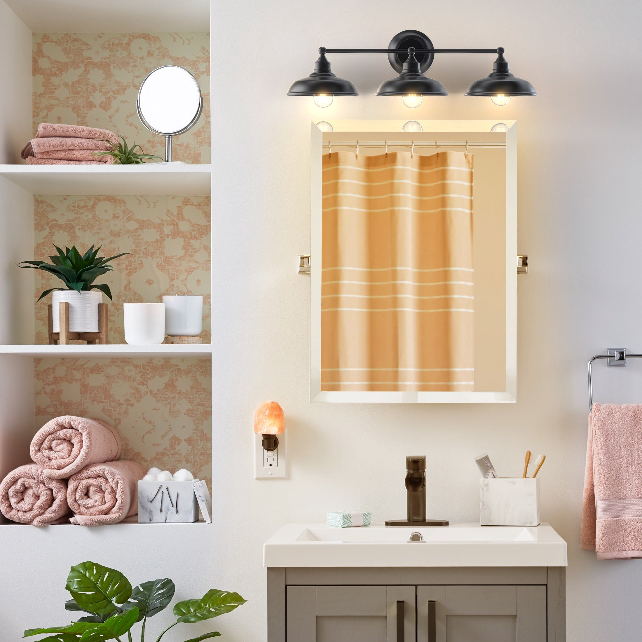  28.5" Farmhouse Triple Wall Scones 3-Light Vanity Light, Oil Rubbed Bronze