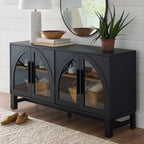  Juliet Arch TV Stand for TVs up to 65", Black Wood Finish