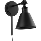  6" Craftsman Dimmable 1-Light Black Wall Sconce, Suitable for Living Rooms, Dining Rooms, Bedrooms