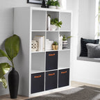 12 Cube Storage Organizer, White Texture