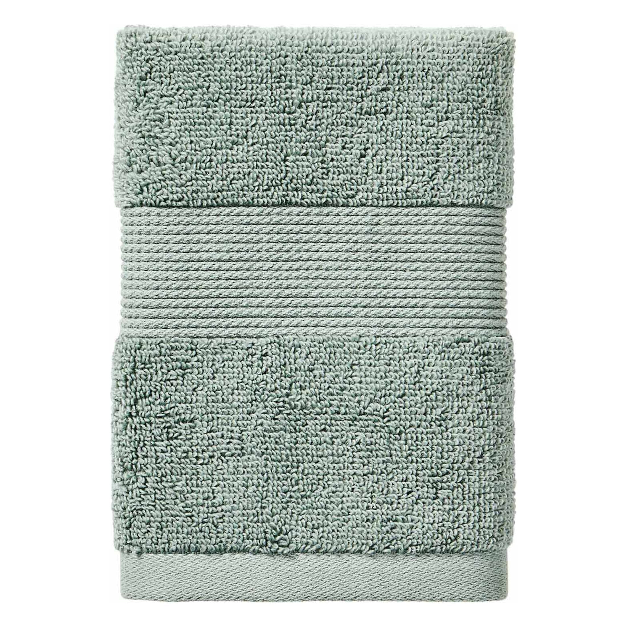  Signature Soft Solid Cotton 6 Piece Bath Towel Set,Green River