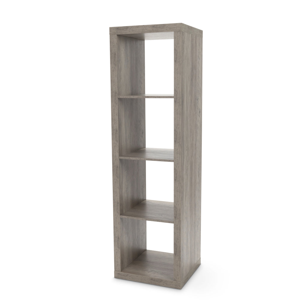  4 Cube Vertical Storage Organizer, Rustic Gray