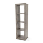  4 Cube Vertical Storage Organizer, Rustic Gray