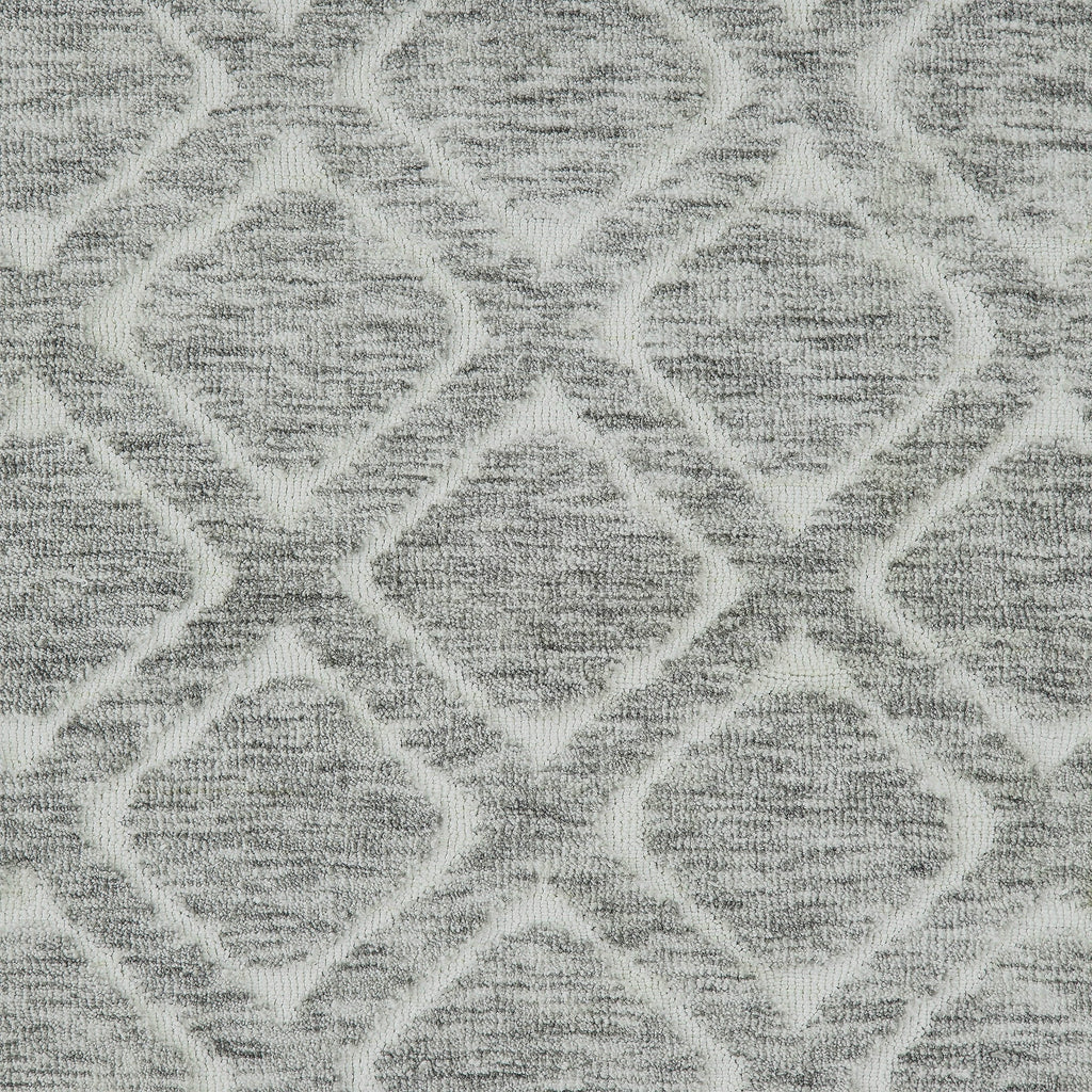 Tufted Diamond Indoor Area Rug, Grey, 5' x 7'