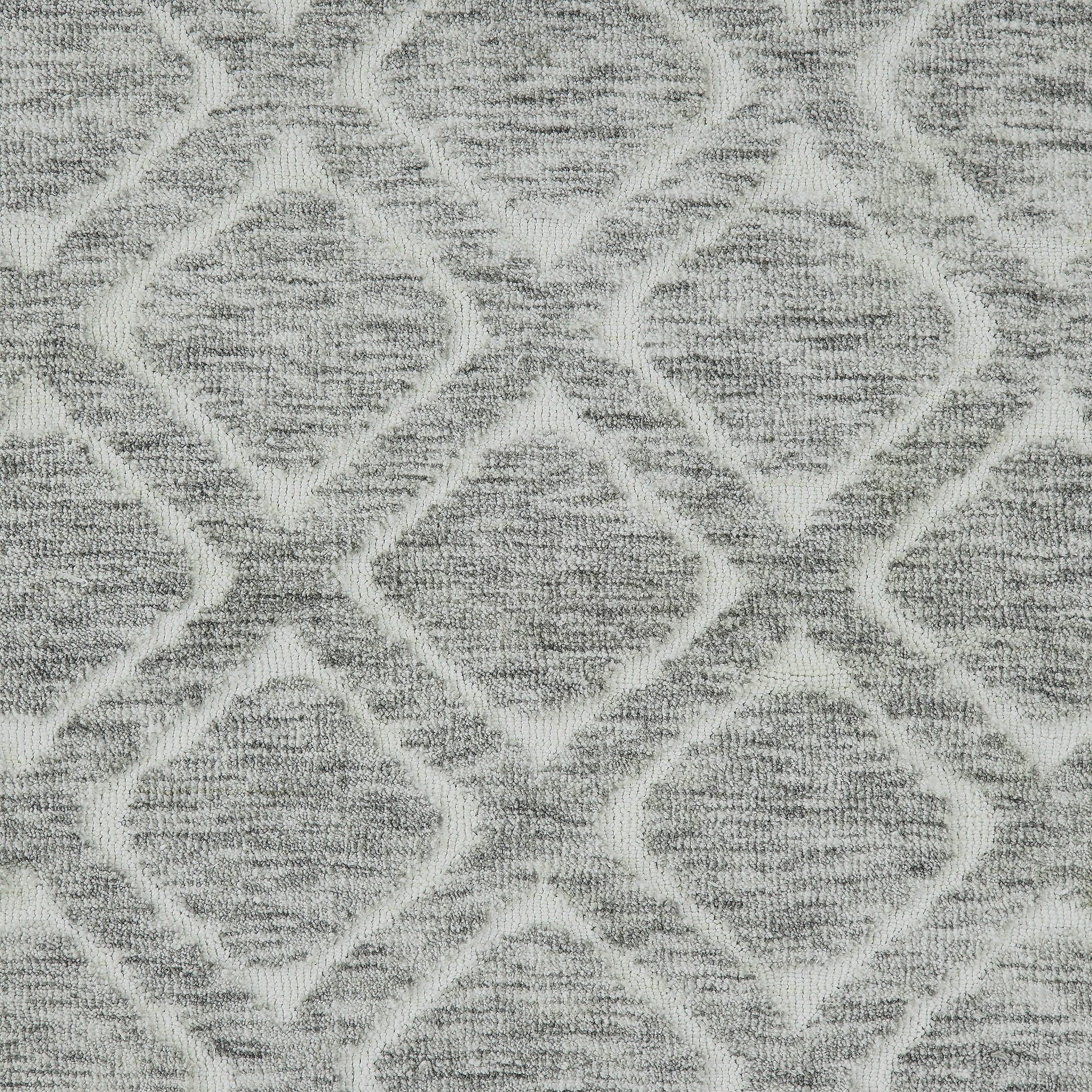  Tufted Diamond Indoor Area Rug, Grey, 5' x 7'