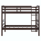  Leighton Solid Wood Twin-over-Twin Convertible Bunk Bed, Mocha