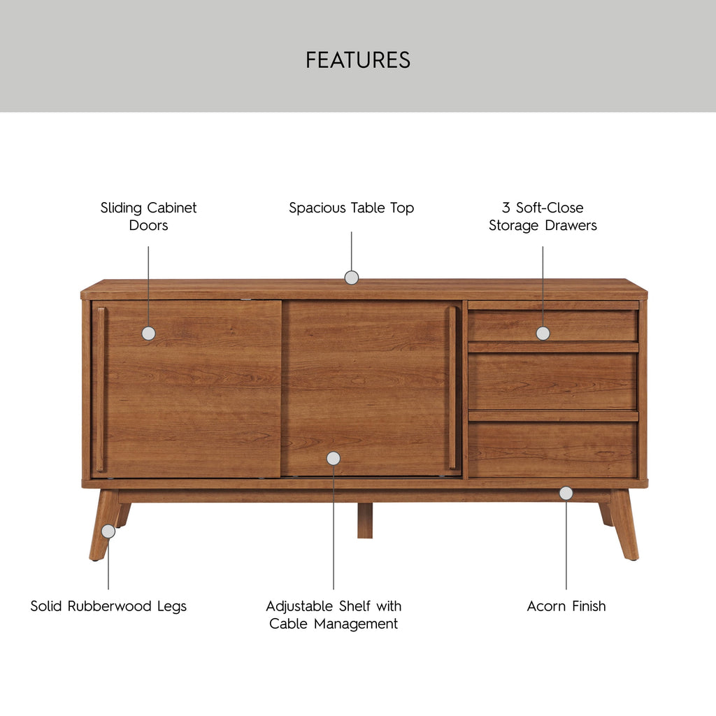  Greyson TV Stand for TVs up to 70�, Acorn Finish