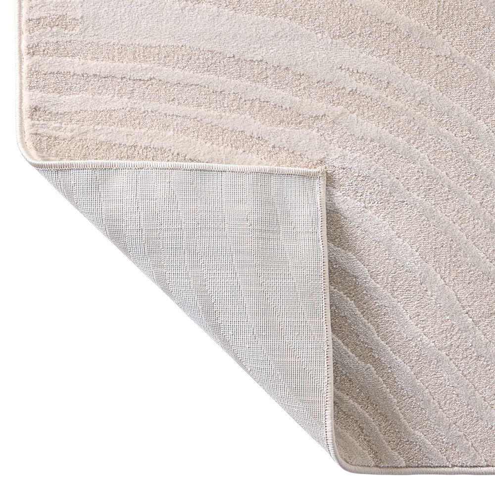  Kai Carved Ripple Indoor Stain/Fade Resisant Area Rug, Cream, 7'10" x 10'