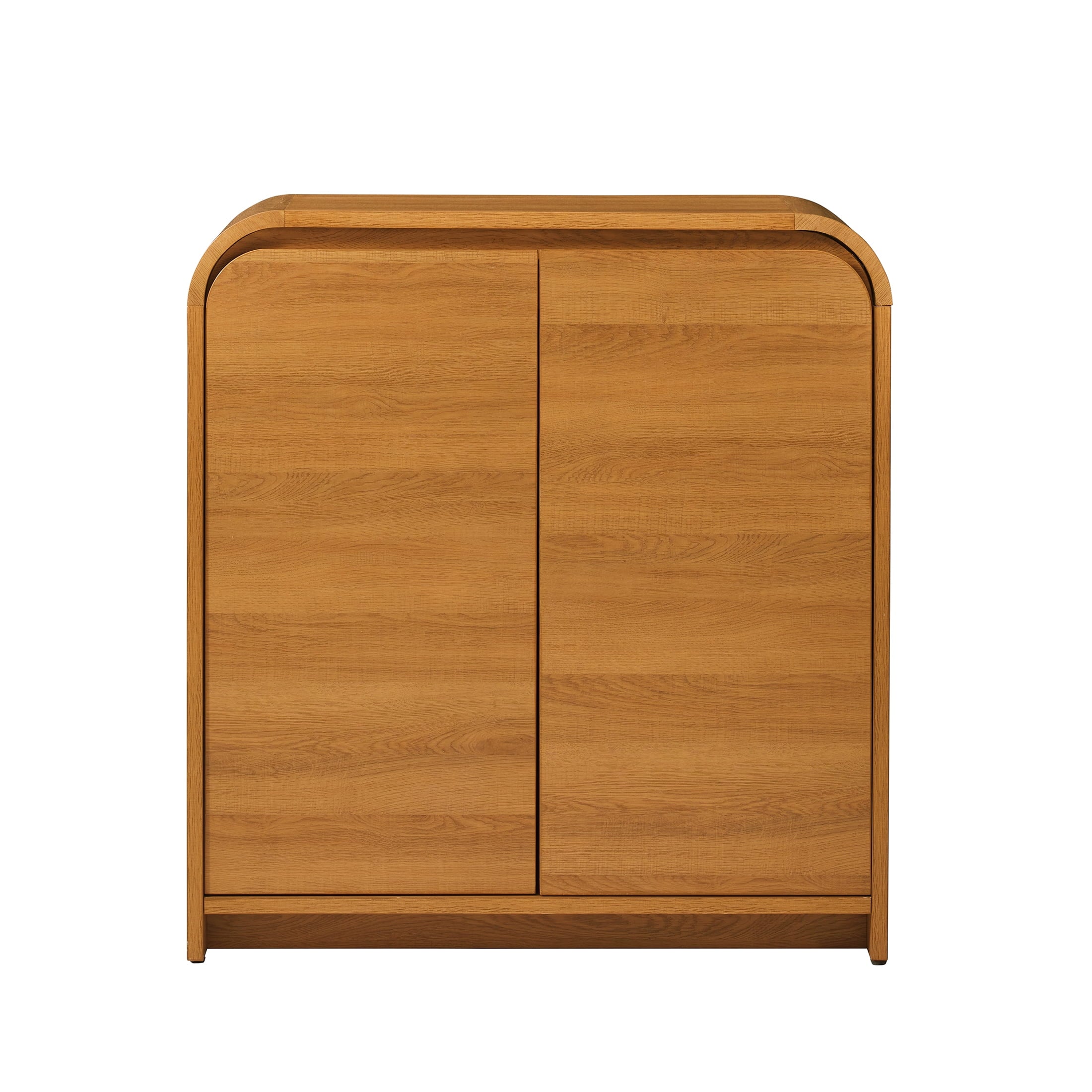  Juliet Curved Accent Cabinet, Warm Honey